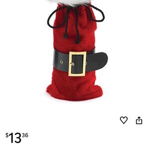 Burton Red Santa’s Belt Wine Gift Bag NWT